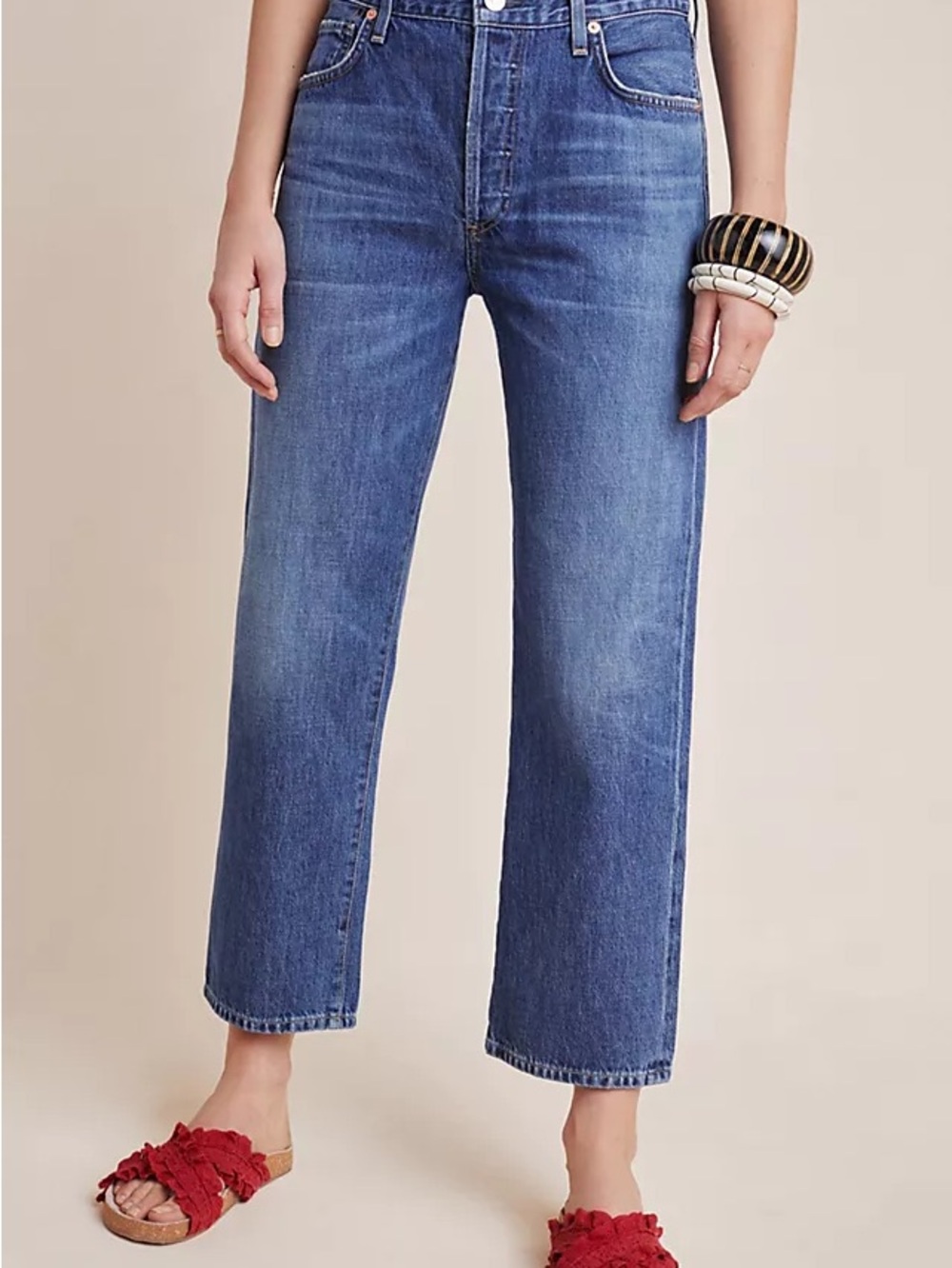 Citizens Of Humanity Emery Mid-Rise Cropped Straight Jeans - Blue